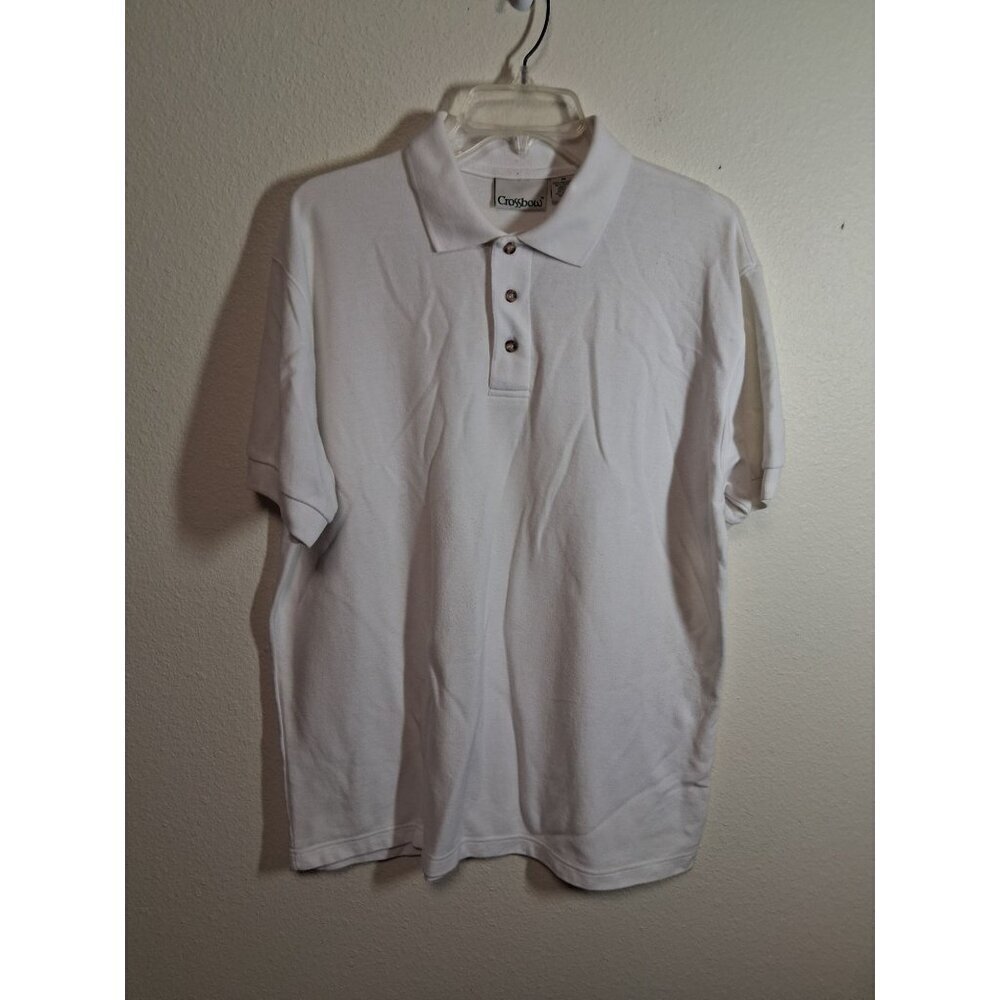 Crossbow Polo Shirt Casual White Golf Men's Size Medium